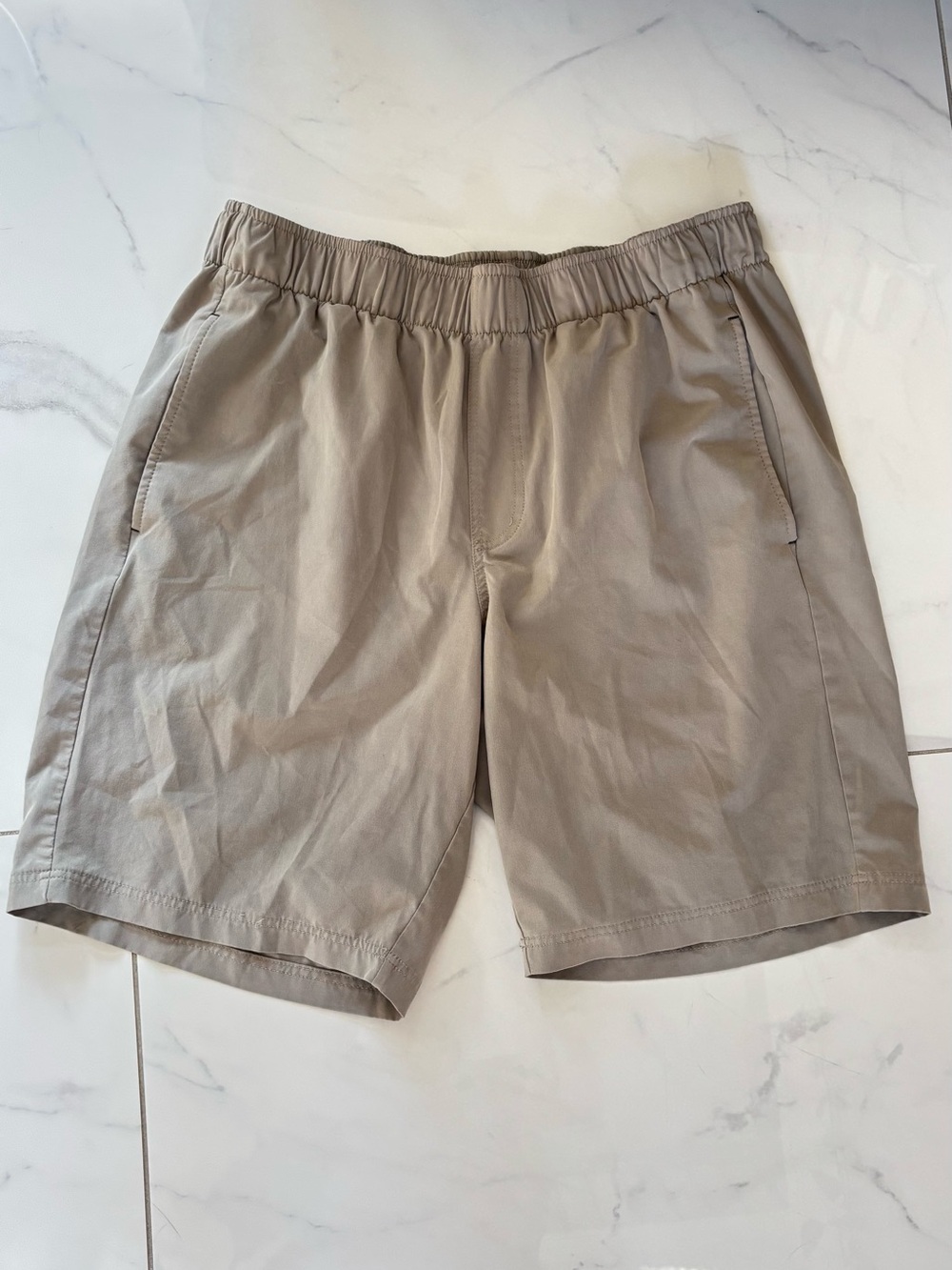 George Men's Elastic Waist Shorts - Taupe Beige